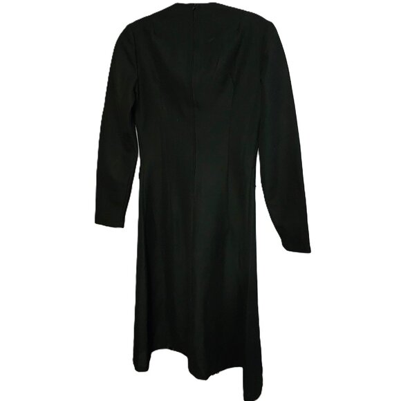 Vintage Puritan...Forever Young  Black Crew Neck Dress Metal Back Zip - Picture 7 of 7